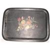 Image 1 : LARGE TOLEWARE FLORAL DECORATED TRAY