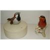 Image 1 : GOEBEL COVERED DRESSER DISH AND BIRD FIGURINE