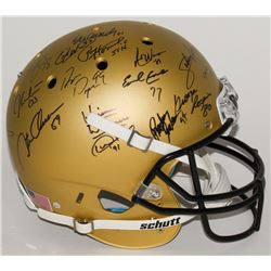 Custom Gold Matte Full-Size Helmet Signed by (24) With Marcus Mariota, Earl Campbell, Bo Jackson, Pa