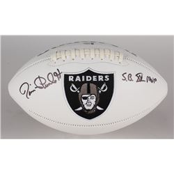 Jim Plunkett Signed Raiders Logo Football Inscribed "S.B. XV MVP" (Beckett COA)