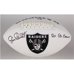 Jim Plunkett Signed Raiders Logo Football Inscribed "2x SB Champ" (Beckett COA)