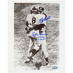 Don Larsen  Yogi Berra Signed Yankees  8x10 Photo Inscribed "WSPG 10.8.56" (Steiner Hologram)