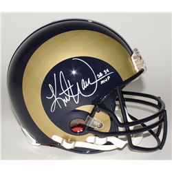 Kurt Warner Signed Rams Full-Size Helmet Inscribed "SB 34 MVP" (JSA COA)