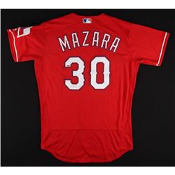 Nomar Mazara Signed Rangers Majestic Jersey (MLB Hologram)