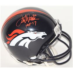 Terrell Davis Signed Broncos Mini-Helmet Inscribed "HOF 17" (Radtke COA)