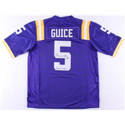 Derrius Guice Signed LSU Tigers Jersey Inscribed "Geaux Tigers"(JSA COA)