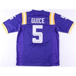 Derrius Guice Signed LSU Tigers Jersey Inscribed "Geaux Tigers" (JSA COA)