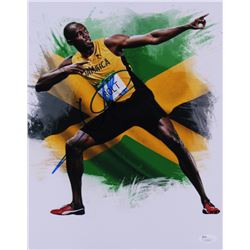 Usain Bolt Signed Team Jamaica 11x14 Photo (JSA COA)