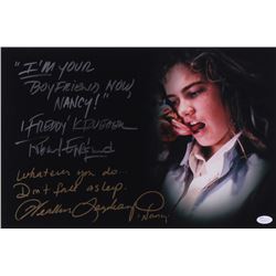 Heather Langenkamp  Robert Englund Signed "Nightmare on Elm Street" 12x18 Photo with (3) Inscription