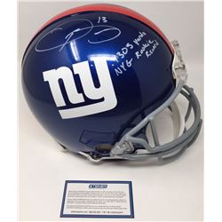 Odell Beckham Jr. Signed Giants Full-Size Authentic On-Field Helmet Inscribed "NYG Rookie Record  "1