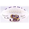 Image 1 : Derrius Guice Signed LSU Tigers Logo Football Inscribed "Geaux Tigers" (JSA COA)