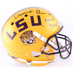 Derrius Guice Signed LSU Tigers Full-Sized Helmet Inscribed "Geaux Tigers" (JSA COA)