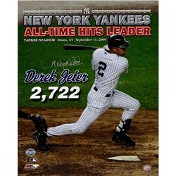 Derek Jeter Signed Yankees "All Time Hits Leader" 16x20 Photo (Steiner COA)