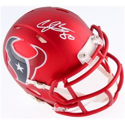 Andre Johnson Signed Texans Blaze Mini-Helmet (JSA COA)