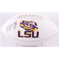 Leonard Fournette Signed LSU Tigers Logo Football (JSA COA)