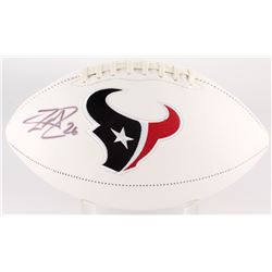 Lamar Miller Signed Texans Logo Football (JSA COA)