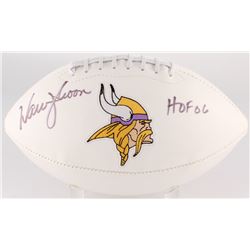 Warren Moon Signed Vikings Logo Football Inscribed "HOF 06" (JSA COA)