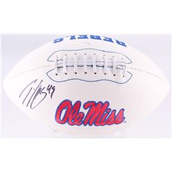 Patrick Willis Signed Ole Miss Rebels Logo Football (JSA COA)