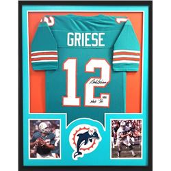 Bob Griese Signed 34x42 Custom Framed Jersey Inscribed "HOF 90" (Radtke COA)