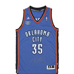 Kevin Durant Signed Oklahoma City Thunder Jersey With 2013-14 MVP Patch (Panini COA)