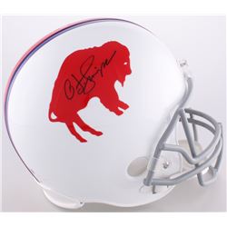 O.J. Simpson Signed Bills Throwback Full-Size Helmet (JSA COA)
