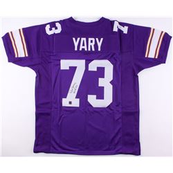 Ron Yary Signed Vikings Jersey Inscribed "HOF 01" (Jersey Source COA)
