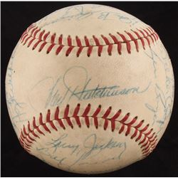 1958 Cardinals ONL Baseball Team Signed by (20) with Hoyt Wilhelm, Stan Hack, Wally Moon, Stan Musia