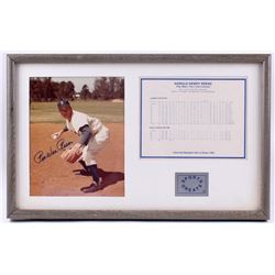 Pee Wee Reese Signed Dodger 13.25x21.25 Custom Framed Photo Display (JSA COA)