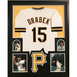 Doug Drabek Signed 34x42 Custom Framed Jersey Display (JSA COA)