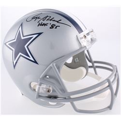 Roger Staubach Signed Cowboys Full-Size Helmet Inscribed "HOF '85" (Radtke COA)