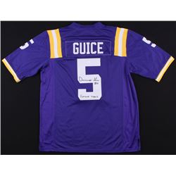 Derrius Guice Signed LSU Tigers Jersey Inscribed "Geaux Tigers" (JSA COA)