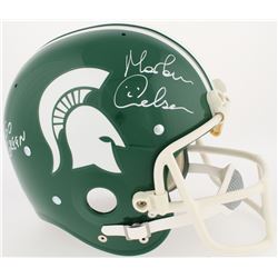 Morten Andersen Signed Michigan State Spartans Full-Size RK Suspension Helmet Inscribed "Go Green" (