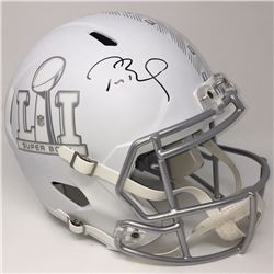 Tom Brady Signed Super Bowl 51 Limited Edition Custom Matte White ICE Full-Size Speed Helmet (Steine