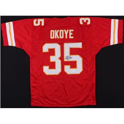 Christian Okoye Signed Jersey (JSA COA)