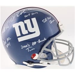 Michael Strahan Signed Giants Full-Size On-Field Helmet with (5) Inscriptions (JSA COA)