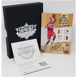 Ben Simmons Signed LE 2016-17 Upper Deck Supreme Hardcourt NBA Relics Floor With (4) Jersey Swatches