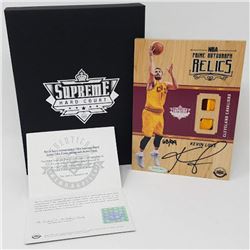 Kevin Love Signed LE 2016-17 Upper Deck Supreme Hardcourt NBA Relics Floor With (4) Jersey Swatches 