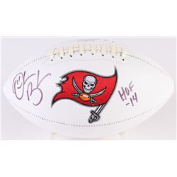 Derrick Brooks Signed Buccaneers Logo Football Inscribed "HOF -14" (Radtke COA)