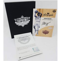 Andrew Wiggins Signed 2016-17 Upper Deck Supreme Hardcourt NBA Autographs Relic Floor (UDA COA)