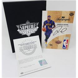 DeMarcus Cousins Signed LE 2016-17 Upper Deck Supreme Hardcourt NBA Autographs Relic Floor (UDA COA)