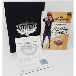 Alonzo Mourning Signed 2016-17 Upper Deck Supreme Hardcourt NBA Autographs Relic Floor (UDA COA)