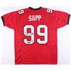 Image 1 : Warren Sapp Signed Jersey Inscribed "HOF 13" (JSA COA)