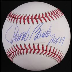 Johnny Bench Signed OML Baseball Inscribed "HOF 89" (Radtke Hologram)