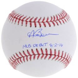 Andrew Benintendi Signed Baseball Inscribed "MLB Debut 8-2-16" (Fanatics Hologram  MLB Hologram)