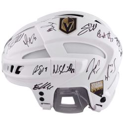 LE James Neal Golden Knights Full-Sized Authentic On-Ice Helmet Team-Signed By (15) With Marc-Andre 