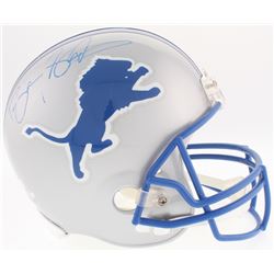 Barry Sanders Signed Lions Full-Size Helmet (Radtke COA  Schwartz Sports Hologram)