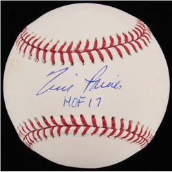 Tim Raines Signed OML Baseball Inscribed "HOF 17" (JSA COA)