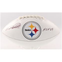 Rod Woodson Signed Steelers Logo Football Inscribed "HOF 09" (JSA COA)