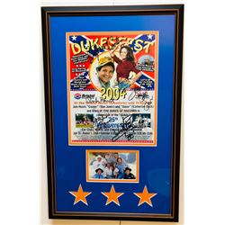 2004 Dukesfest 13.5x21.5 Custom Framed Poster Signed by (6) with John Schneider, Tom Wopat, Catherin