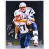 Image 1 : Rob Gronkowski Signed Patriots 16x20 Custom Framed Photo on Canvas (Radtke COA)
